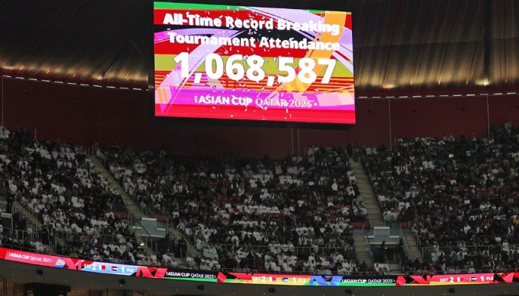 2023 2024 AFC 카타르 아시안컵: 역대 최다 관중 기록 갱신 2023 2024 AFC 카타르 아시안컵: 역대 최다 관중 기록 갱신