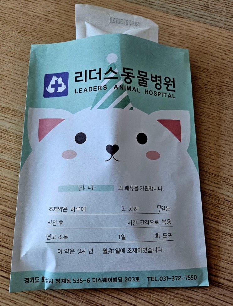  2동탄리더스동물병원 강아지 설사, 피똥 진료 받고 왔어요