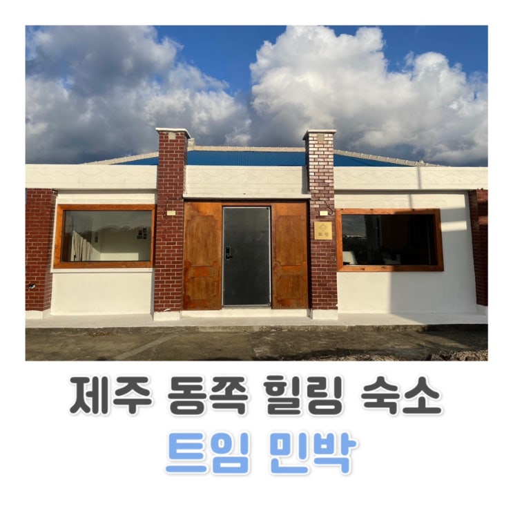  [제주 숙소] 제주도 동쪽 숙소 | 구좌읍 숙소 추천 | 제주 감성 독채 펜션| 트임 민박 