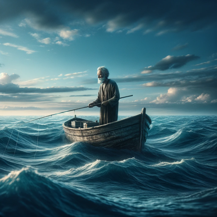 혼자서 바다를 가로지르는 노인: '노인과 바다'의 시작