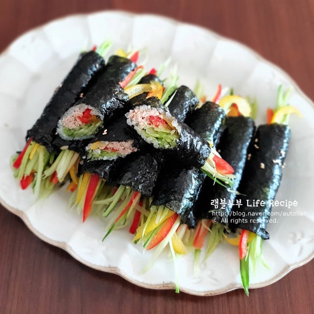 네이버 인플루언서 [네이버 인플루언서] 램블부부의 참치김밥만들기