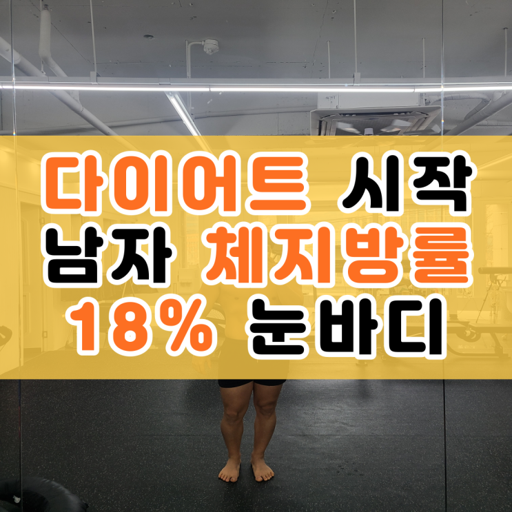  동훈쌤 24년 다이어트 시작 남자 체지방률 18 눈바디