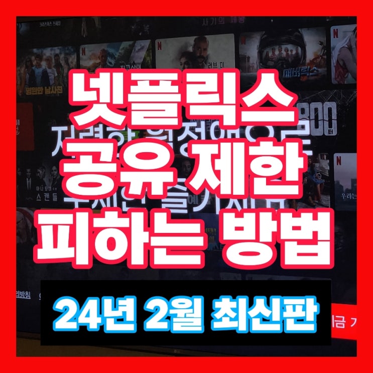  한국 넷플릭스 공유 제한 금지 피하는 방법 (넷플계정공유 금지 우회)