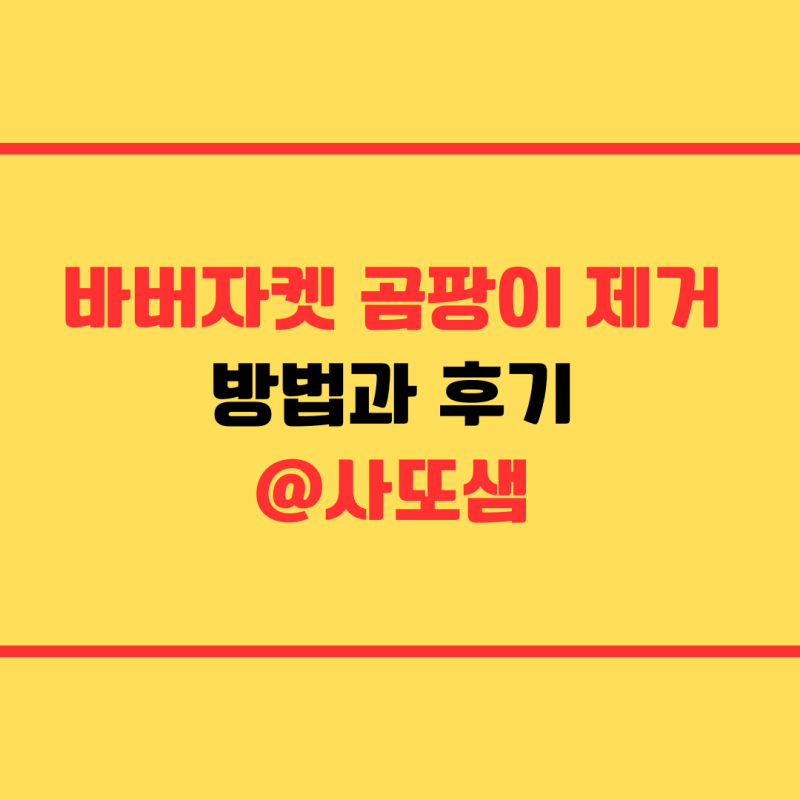 바버자켓 곰팡이 제거 방법과 후기