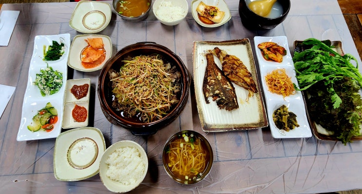  창원 중앙동 한식 맛집 지리산산촌 생선구이 정식 대파우삼겹
