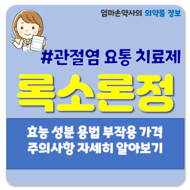 록소론정 소염진통제 관절염 요통 견관절주위염 경견완증후군 수술후 외상후 발치후 급성기....