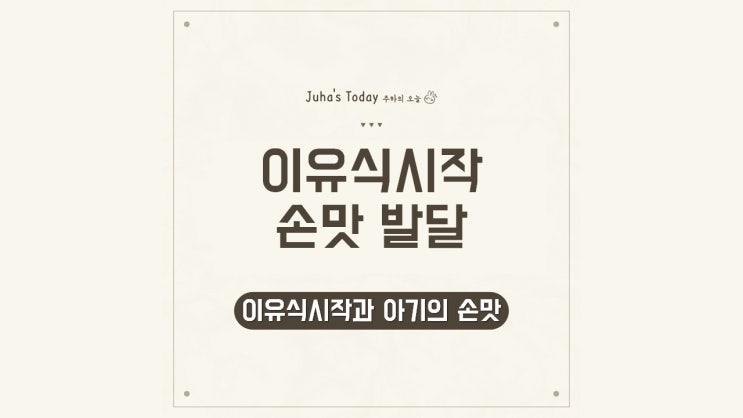 이유식 시작과 아기의 손맛 발달 이유식 시작과 아기의 손맛 발달