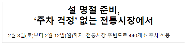 설 명절 준비, ‘주차 걱정’ 없는 전통시장에서 설 명절 준비, ‘주차 걱정’ 없는 전통시장에서