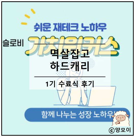  하드캐리 뜻 이웃 슬로비님 멱살잡고 Hard Carry 1기 수료식