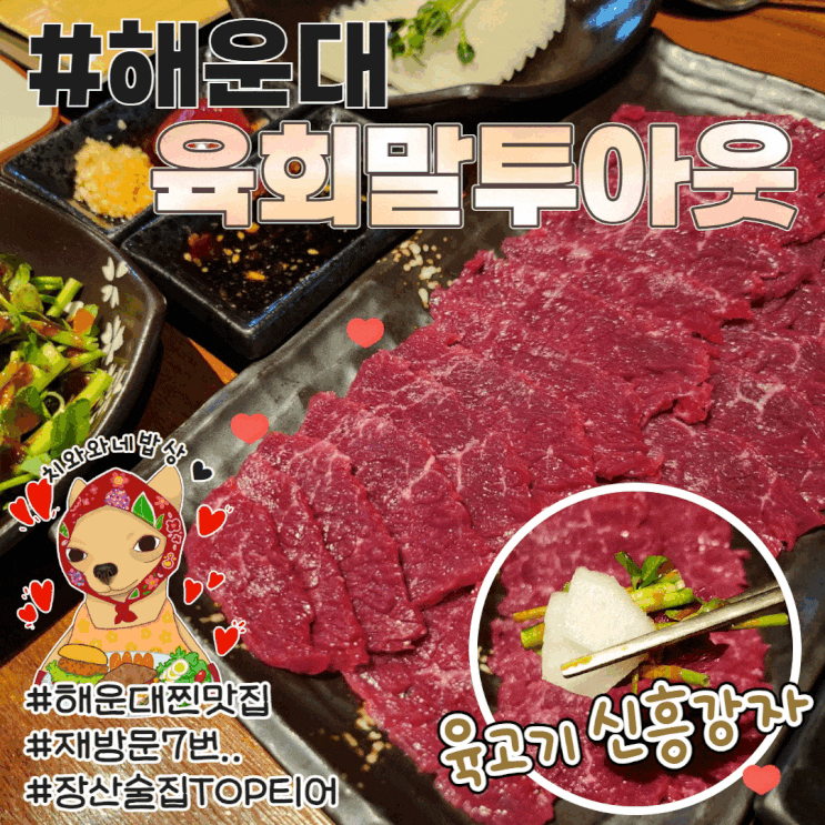  장산 술집 육회말투아웃 해운대점 솔직후기