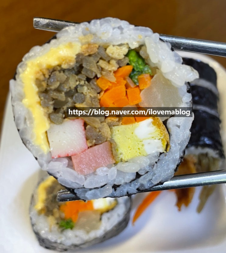 서울 유부김밥 포장맛집 명일역 근처 삼형제 김밥