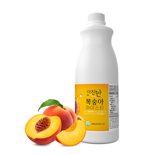  웰파인 더진한 복숭아 아이스티 1.8kg 카페 에이드 크러쉬 액상 베이스