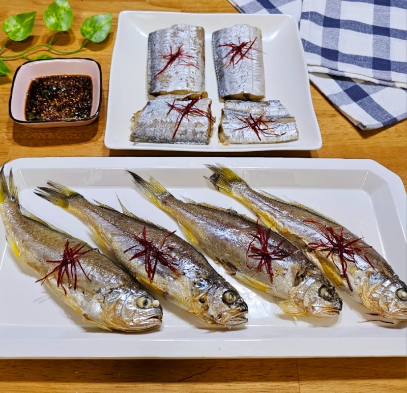 조기찜 만드는법 매콤한 청양고추 생선찜 양념장 찜기 생선찌는시간