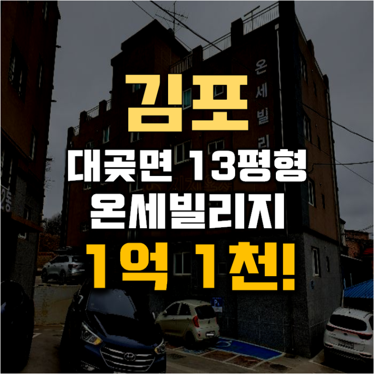 김포경매 대곶면 온세빌리지 13평 1억대 급매 김포경매 대곶면 온세빌리지 13평 1억대 급매
