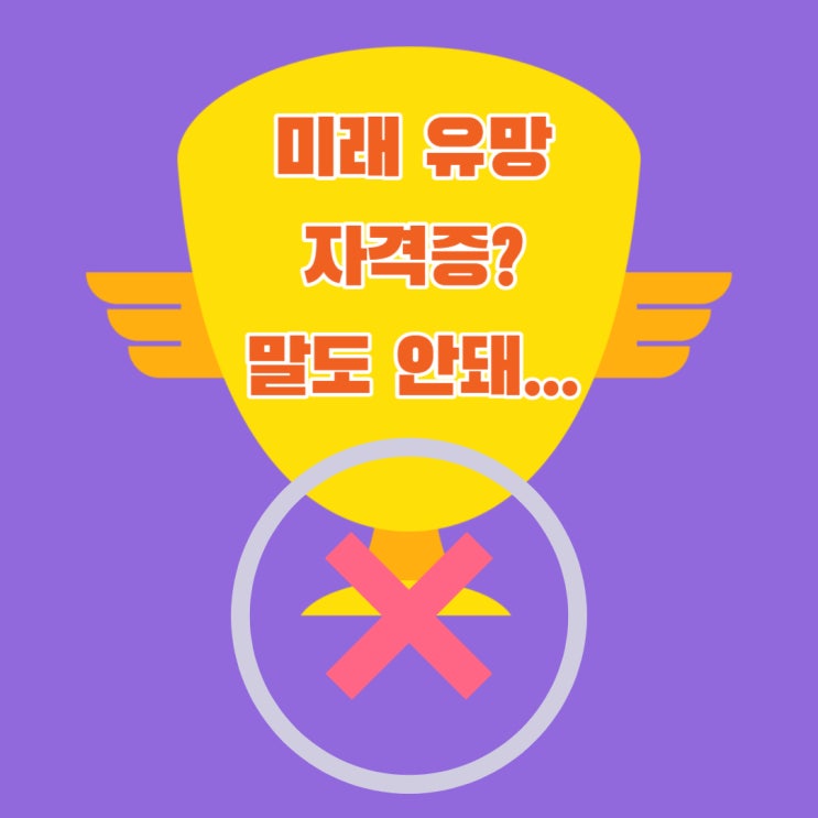  미래 유망 자격증, 말이 안되는 이유?