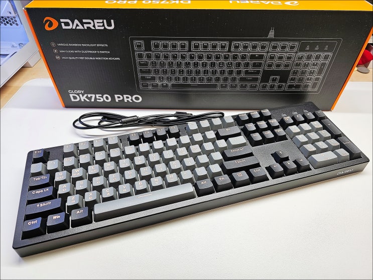  키감좋은 키보드 다얼유 DK750 PRO 적축 기계식키보드