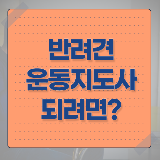  반려견운동지도사 자격증 1급 후기 알려드릴게요 .