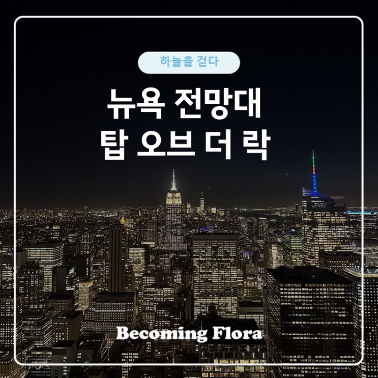  탑 오브 더 락 전망대에서 보는 뉴욕 야경