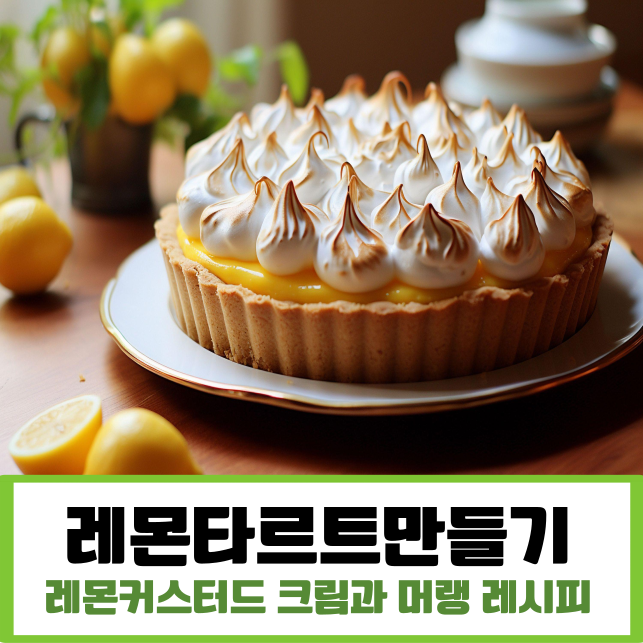  상큼한 레몬 타르트 만들기 레몬 머랭 타르트 만들기