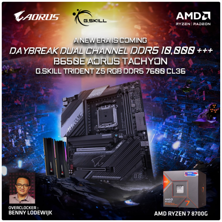 AMD 라이젠 7 8700G APU DDR5-10346 메모리 오버클럭 달성