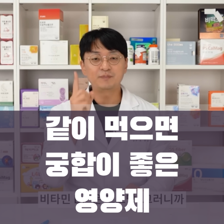  약들약 고약사의 함께 먹으면  효과가 더 좋은 영양제 조합
