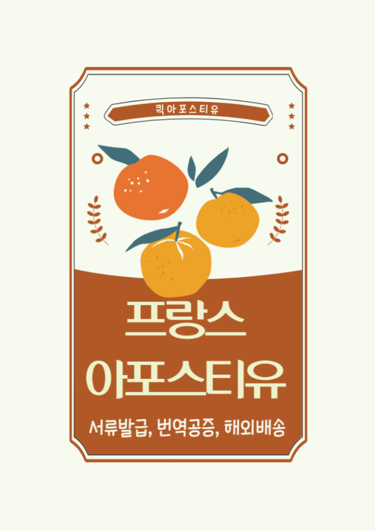  프랑스 아포스티유, 서류발급부터 번역공증, 해외배송까지 한번에!