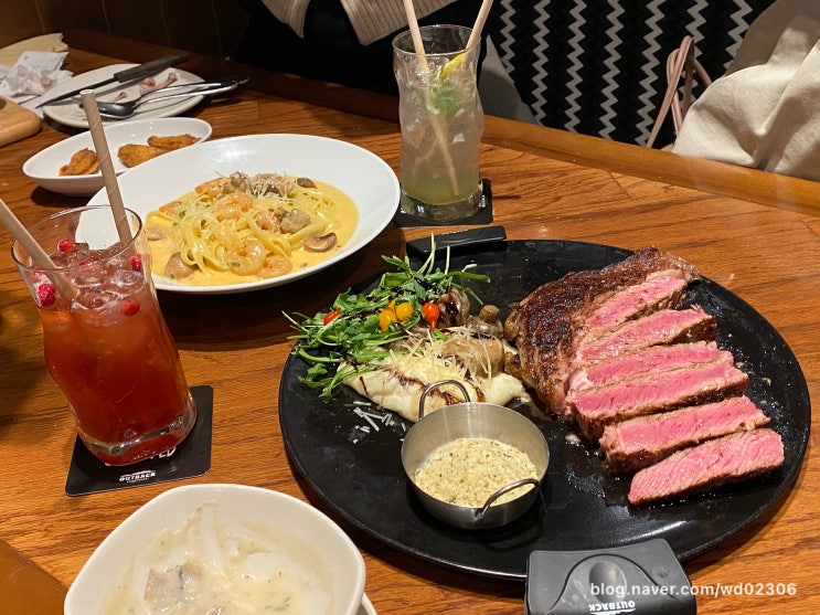  [서울 합정] 아웃백스테이크하우스 - 저녁 모임, 토마호크 에디션 / 스테이크, 파스타 맛집