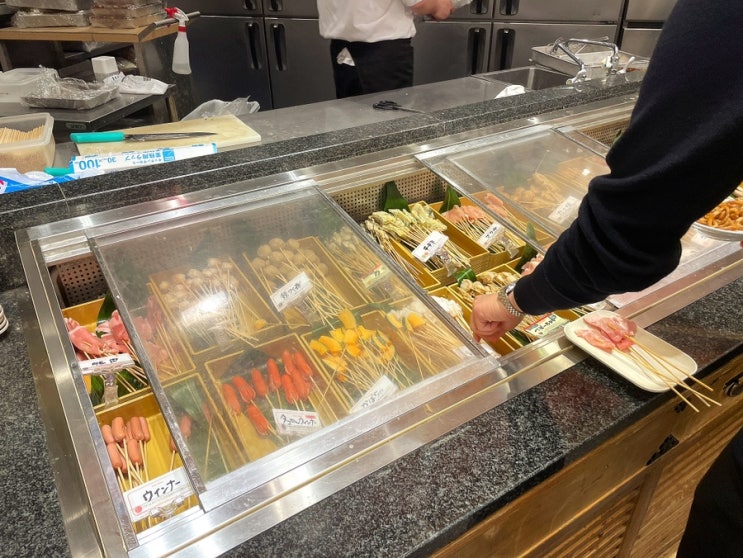  【도쿄 맛집/오다이바 맛집/쿠시야(쿠시카츠)모노가타리】다이바 시티 맛집,쿠시카츠 무한리필,쿠시카츠 타베호다이,오다이바, 메뉴, 가격,위치