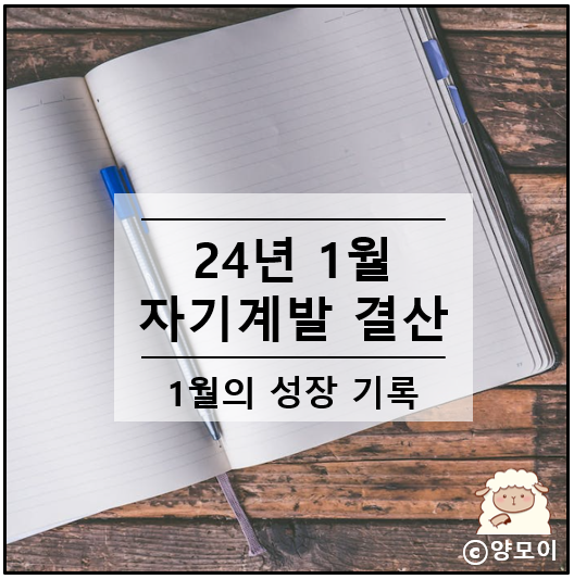  지속 성장 하기 위한 스스로 동기부여 24년 1월 자기계발 결산
