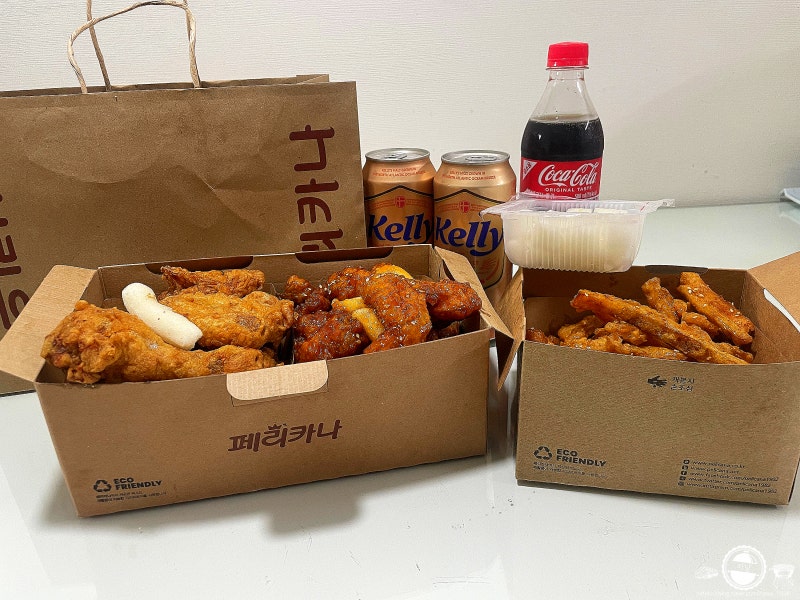 페리카나 메뉴 후라이드 매운 양념치킨 칼로리 가격 : 네이버 블로그