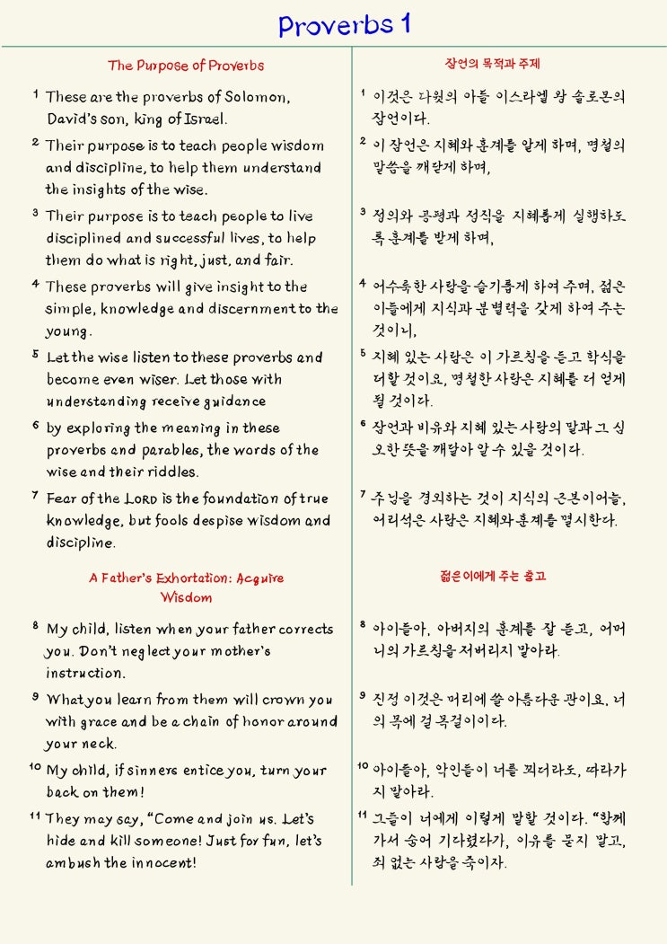 성경필사_아이패드에 손글씨로 쓴 잠언 1