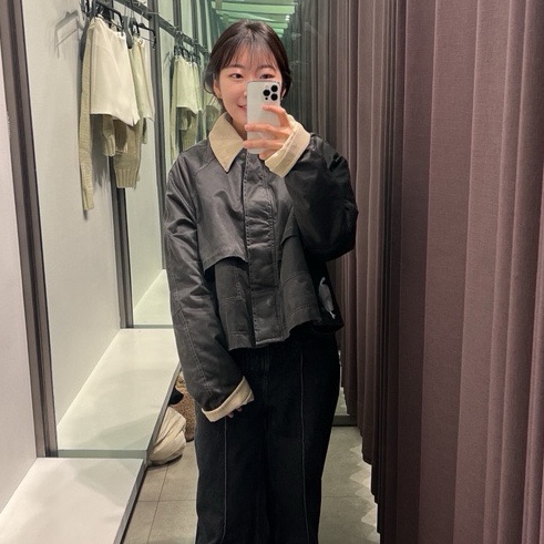  자라 봄 신상 콘트라스트 칼라 왁스드 재킷 착용 후기