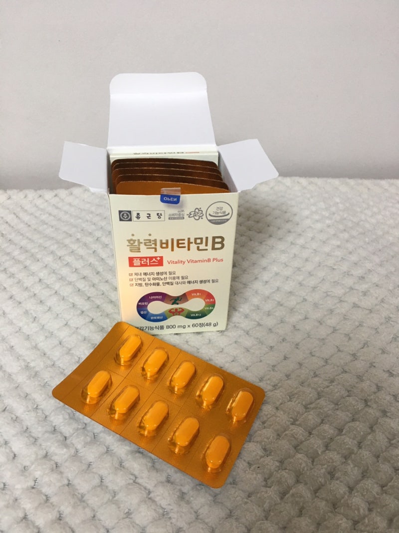 내돈내산 종근당 활력비타민B 비타민 효능 및 부작용