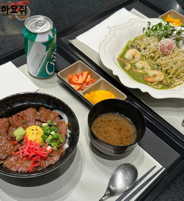  동탄 롯데백화점 푸드코트 맛집 연남토마 메뉴 파스타 덮밥 후기