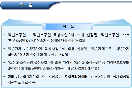 소상공인 스마트자금 지원 사업(중소벤처기업부) 소상공인 스마트자금 지원 사업(중소벤처기업부)