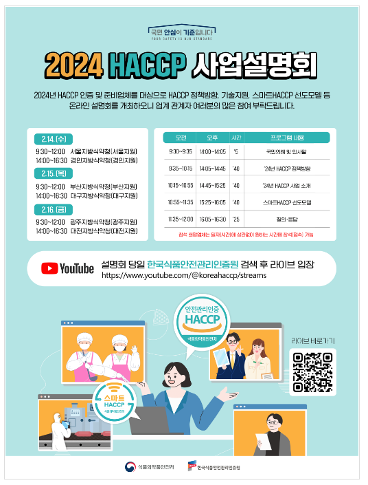 식약처, 2024년 해썹 정책방향 및 지원사업 안내 식약처, 2024년 해썹 정책방향 및 지원사업 안내