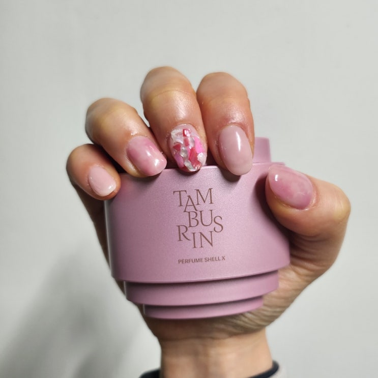  [Self nail] 요거트젤 쿠키베어_자개, 마블 디자인