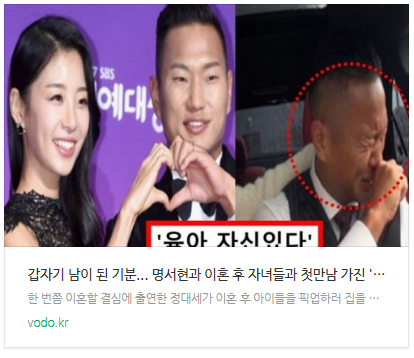 [뉴스] "갑자기 남이 된 기분"... 명서현과 이혼 후 자녀들과 첫만남 가진 '정대세' 양육 준비 끝마쳤다