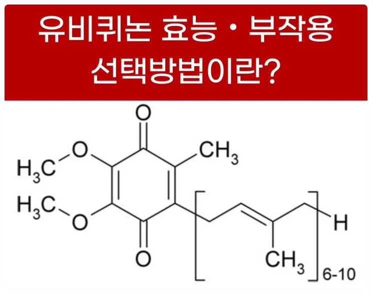  유비퀴논 효능 부작용 및 선택 방법이란?