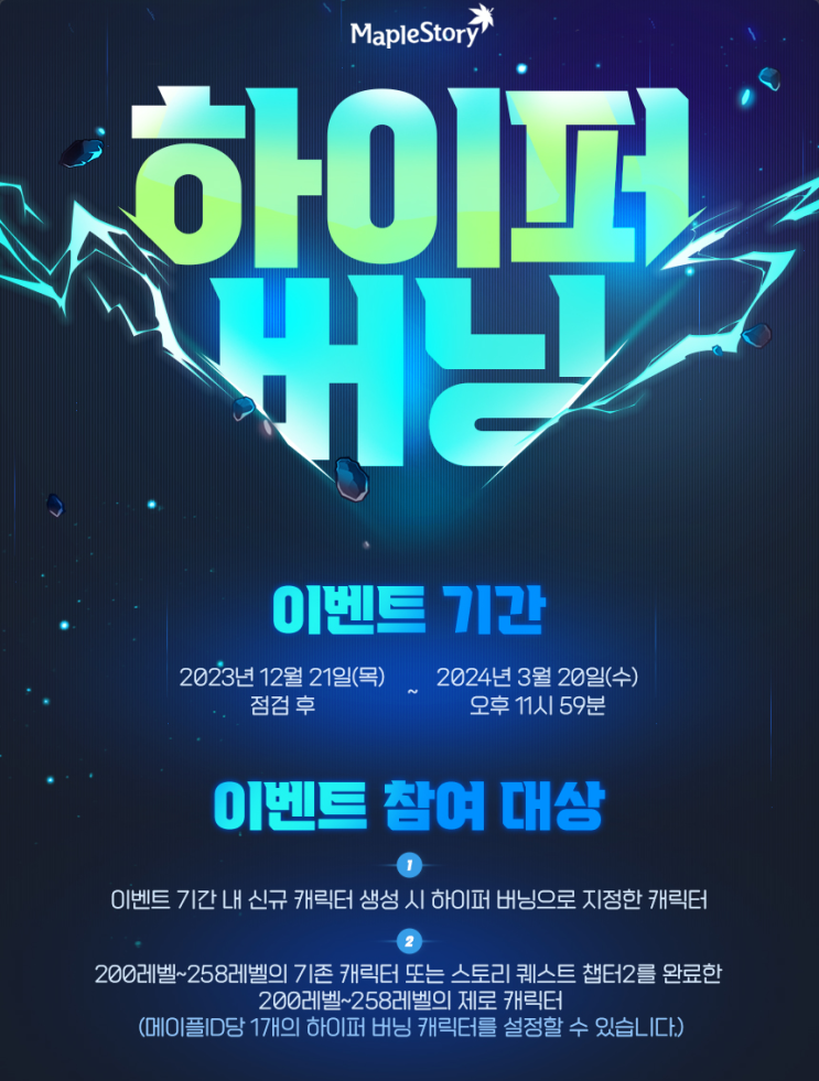  메이플스토리 하이퍼 버닝 이벤트