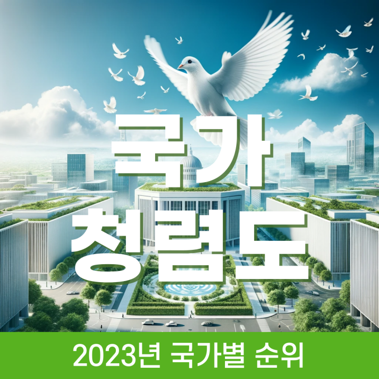 국가청렴도 이해와 2023년 부패인식지수의 순위 한국 32위