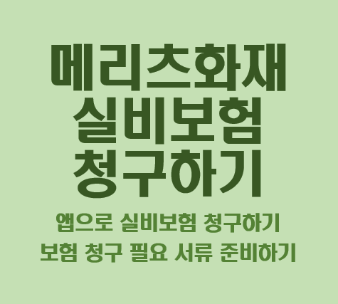 [각종정보] 메리츠화재 실비보험 청구하기 / 보험 청구 필요 서류 준비하기 / 웹으로 실비보....