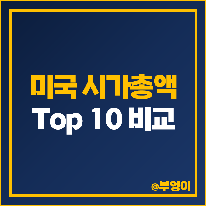 미국 시가총액 순위 Top 10 주식 애플 아마존 테슬라 PER PBR 비교 미국 시가총액 순위 Top 10 주식 애플 아마존 테슬라 PER PBR 비교