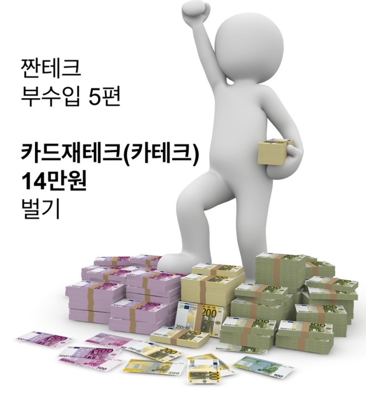  카테크(카드재테크)로 14만원 벌기 (부수입 5편)