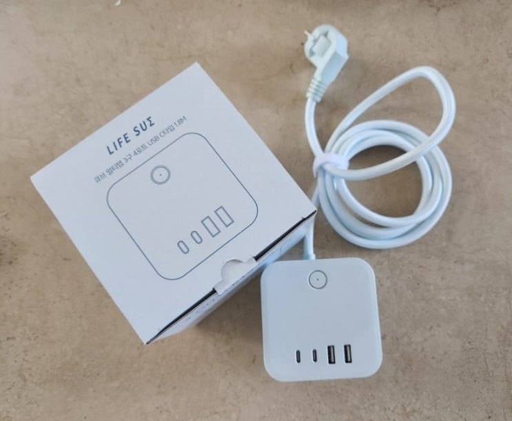  고용량 큐브 멀티탭 추천 C타입 A타입 충천 가능한 라이프썸 3구 usb 멀티탭