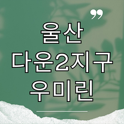  울산 다운2지구 우미린 미분양아파트 범서읍 우미건설 신규 줍줍 잔여세대 분양가 모델하우스