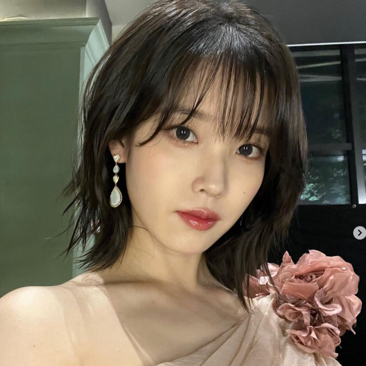  연예인 아이유 머리색 여자 헤어스타일 커트 파마 종류 (앞머리, 중단발 허쉬컷, 단발펌)