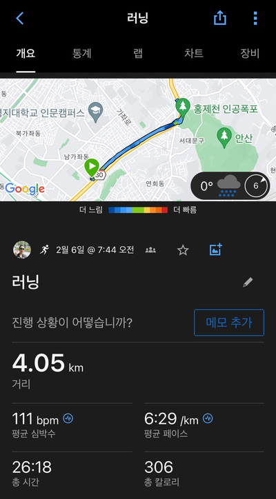  20240206 - 짧은 아침 조깅