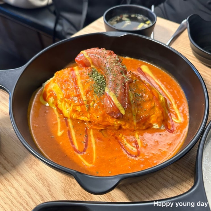  [강동구청역] 내돈내산 혼밥추천, 오므라이스 맛집 더오물오물
