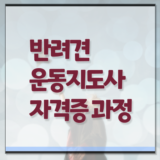  반려견운동지도사 자격증 1급 발급기관 완벽 정리 !